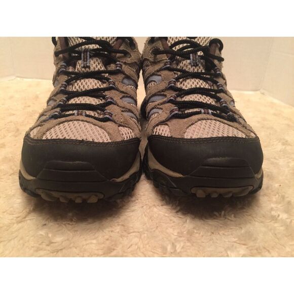 Merrell Womens Shoes Sz 9 Vibram Soles Brown Lt Blue Hiking Camping Outdoor S2 - Picture 4 of 12